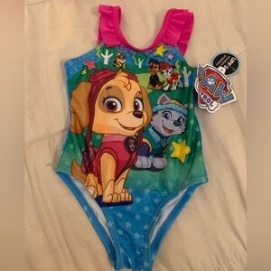 NWT Paw Patrol One Piece - Pink and Blue Swimsuit